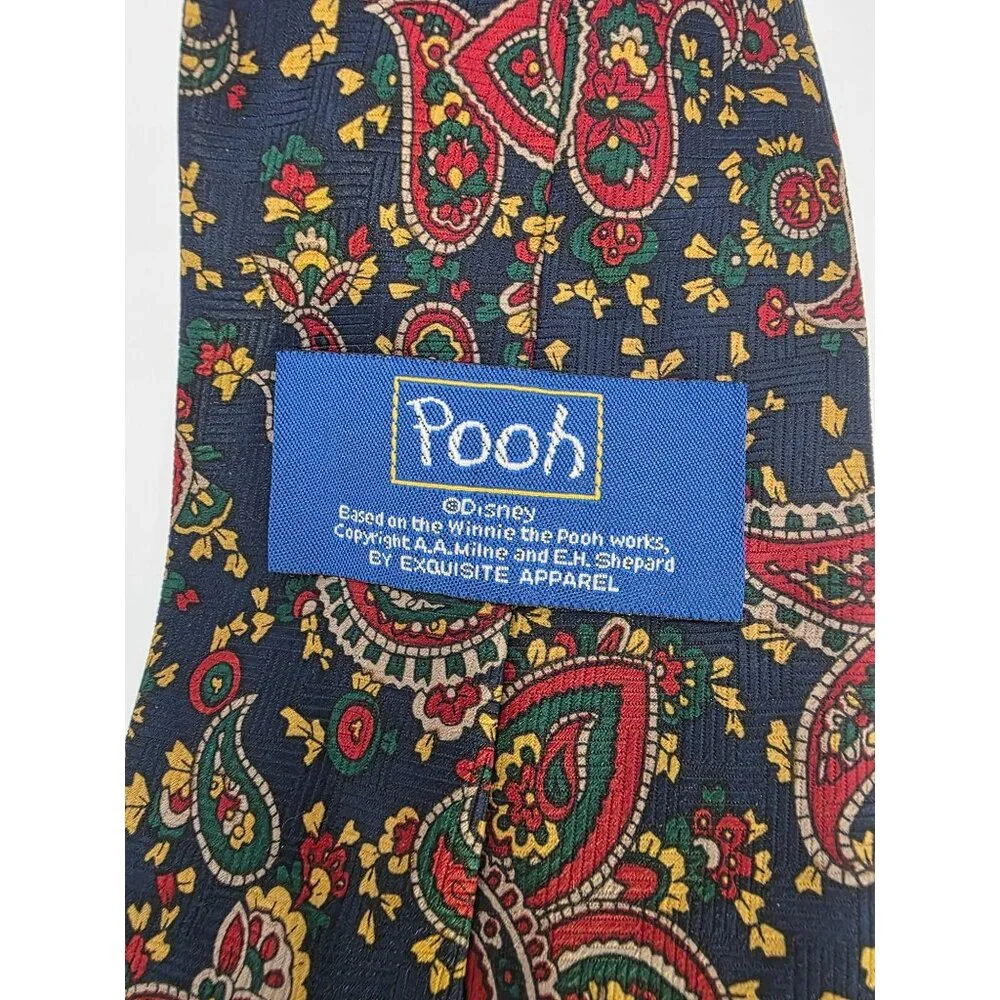 Disney Winnie‎ The Pooh Paisley Necktie Eyore Tigger By Exquisite Apparel